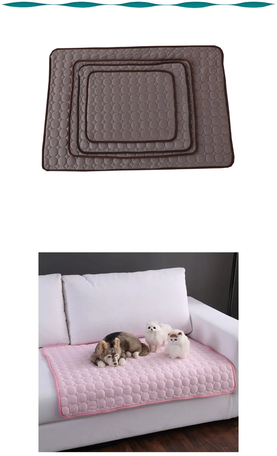 Colchoneta Refrescante para Perros, Cama Fría de Verano para Mascotas, Tamaño Extra Grande Para Perros Pequeños y Grandes, Accesorios para Mascotas, Manta Duradera para Gatos, Manta de Hielo para Gatos y Sofás