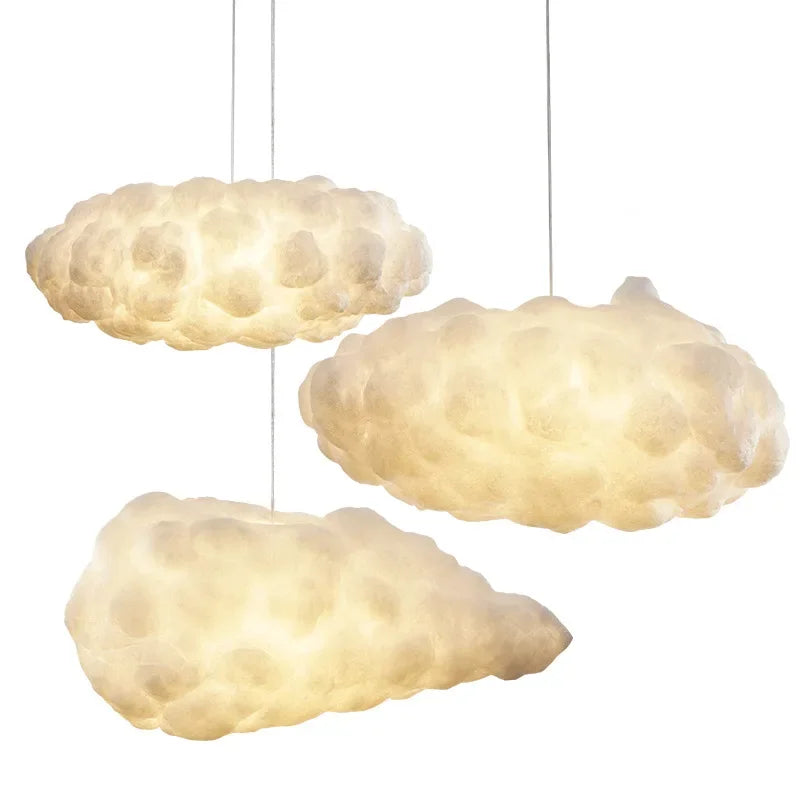 Lámpara Colgante Moderna de Nubes, Lámpara Colgante Blanca para Cafetería, Tienda de Ropa, Dormitorio Comercial, Sala de Estar