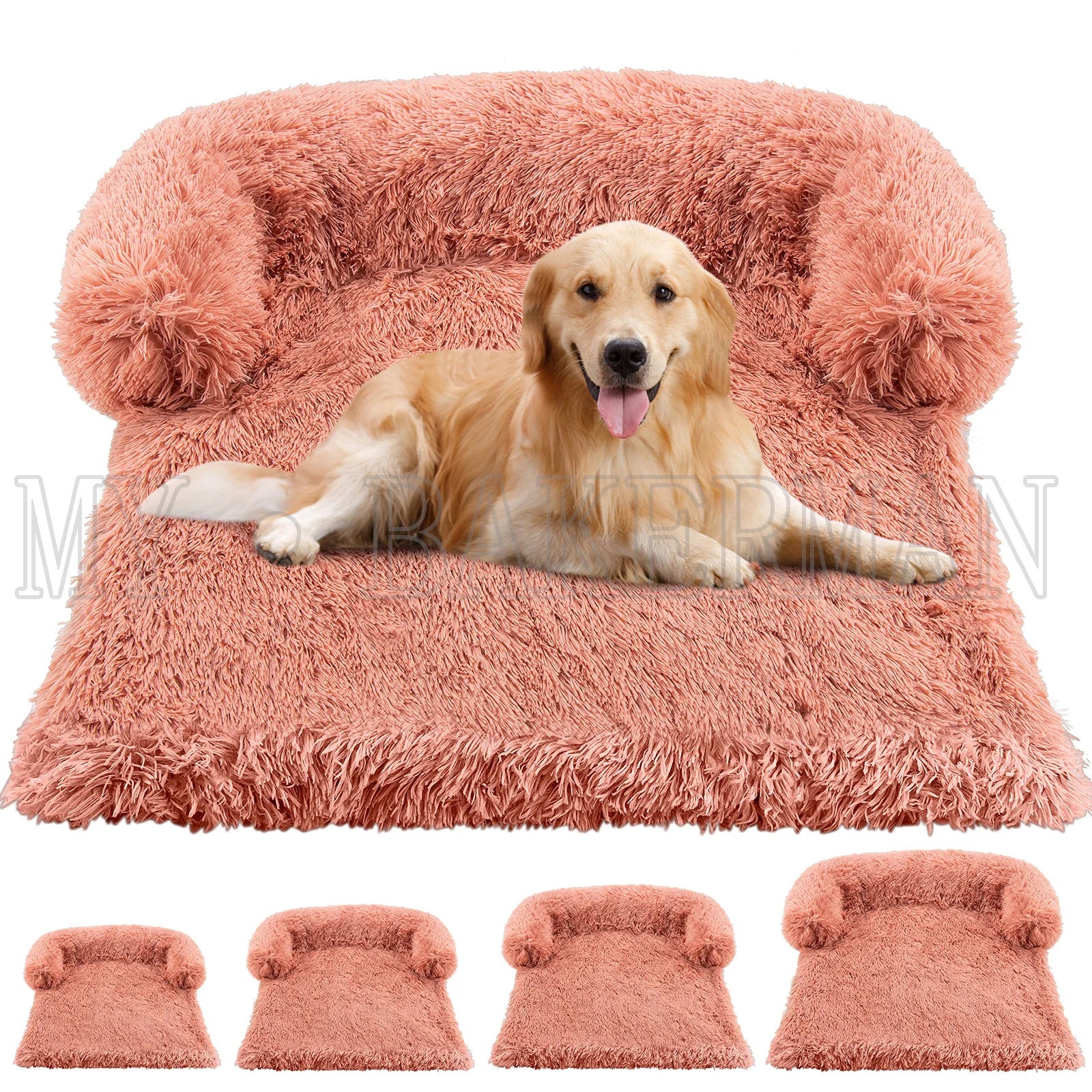 S-XXL Sofá Cama para Perros, Cama Calmante para Mascotas, Nido Cálido Lavable, Protector de Muebles Suave, Manta para Gatos, Cama Sofá para Perros Grandes