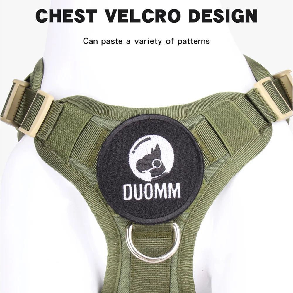 Arnés táctico para perro, chaleco de entrenamiento militar, arnés para mascotas para perros de servicio medianos, grandes y grandes
