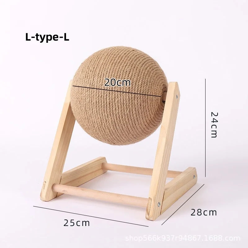 Juguete de bola rascador para gatos, cuerda de sisal para gatitos, tabla de moler patas, rascador para gatos, juguete resistente al desgaste para mascotas, muebles