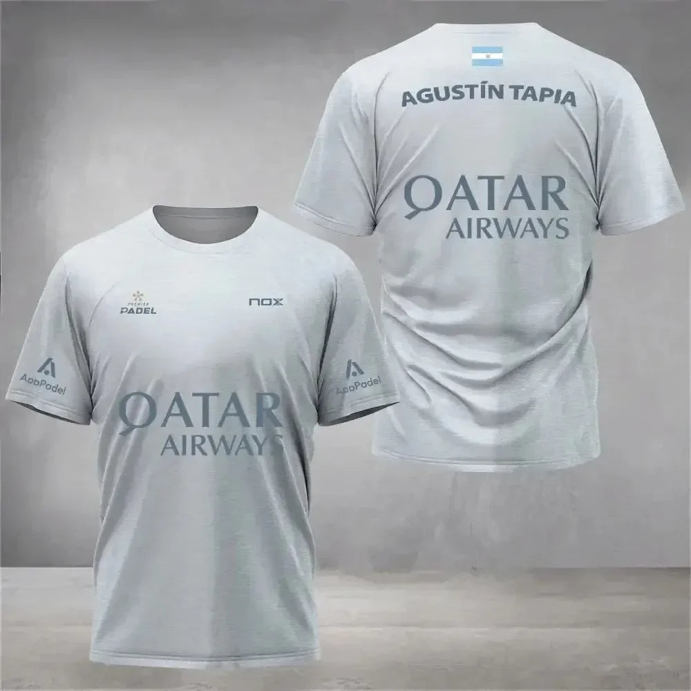 Camiseta de manga corta de verano para hombres y niños de bádminton y tenis, entrenamiento deportivo, estilo urbano informal para hombres