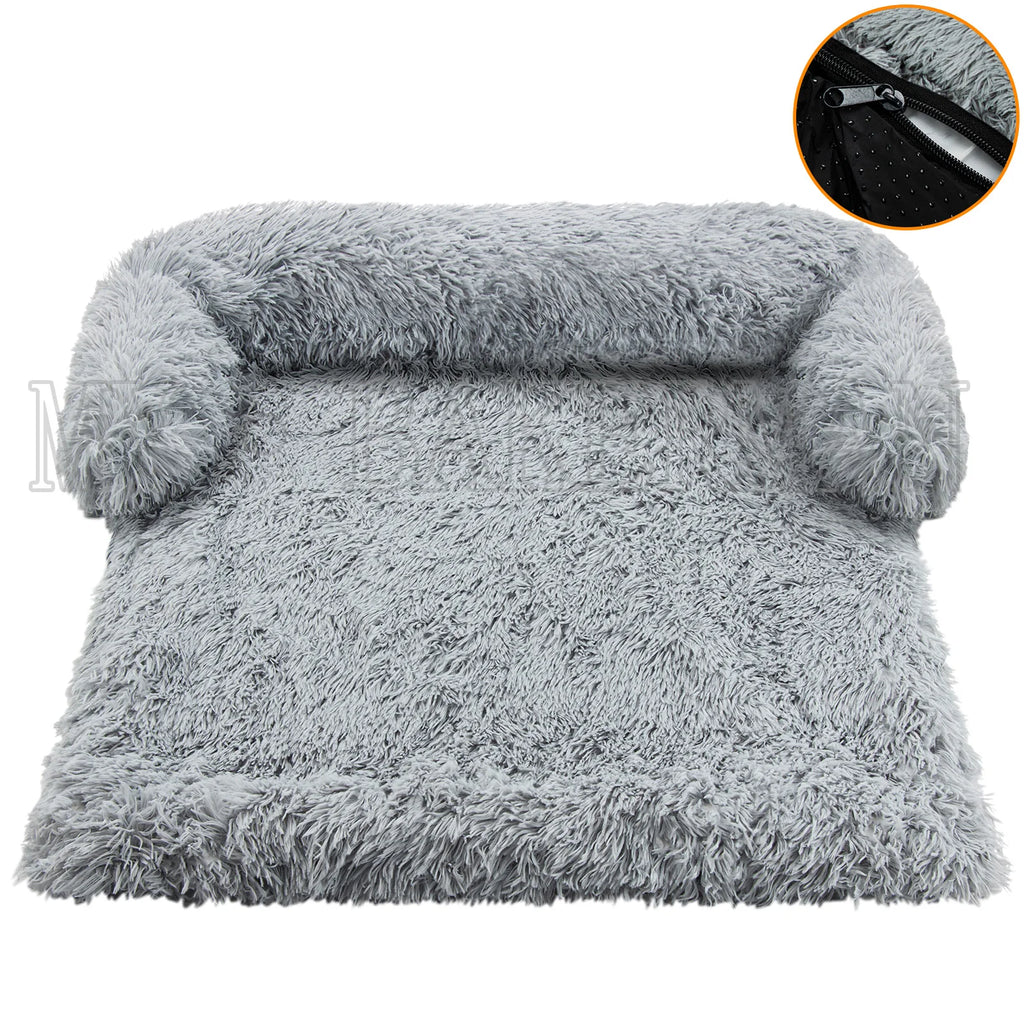 S-XXL Sofá Cama para Perros, Cama Calmante para Mascotas, Nido Cálido Lavable, Protector de Muebles Suave, Manta para Gatos, Cama Sofá para Perros Grandes