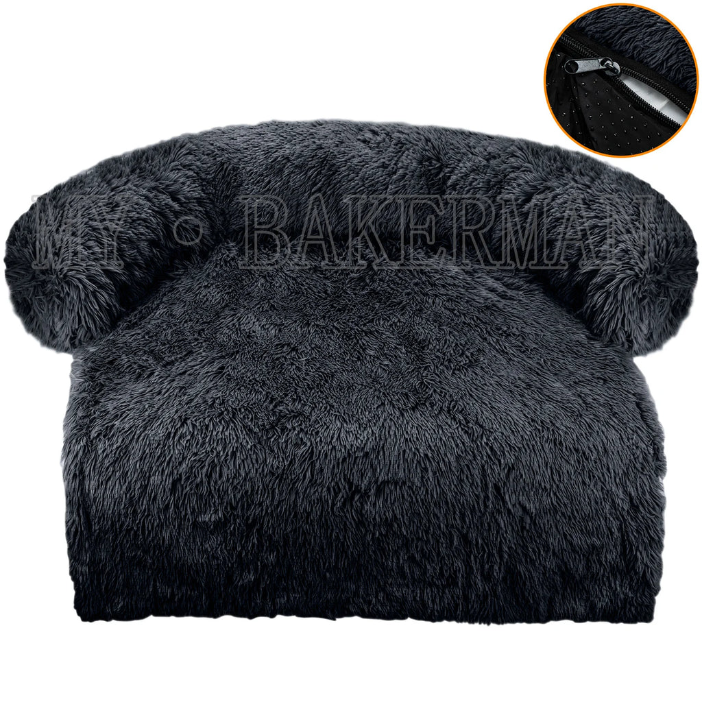 S-XXL Sofá Cama para Perros, Cama Calmante para Mascotas, Nido Cálido Lavable, Protector de Muebles Suave, Manta para Gatos, Cama Sofá para Perros Grandes