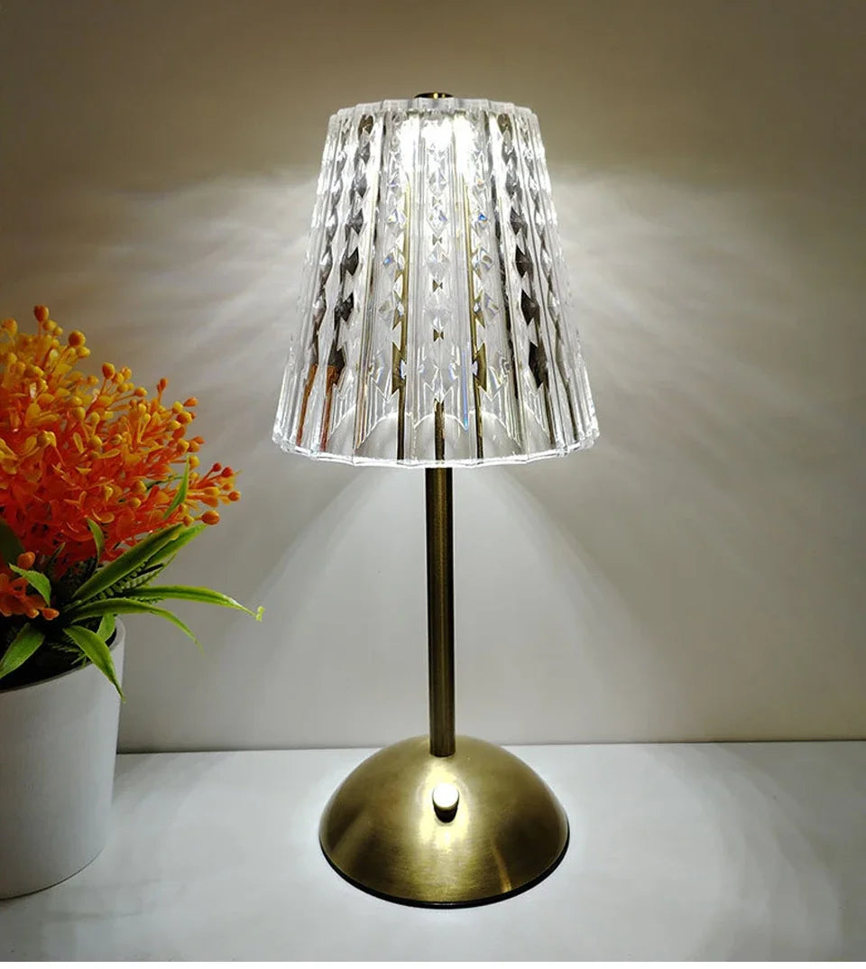 Lámpara de mesa LED recargable por USB con atenuación táctil, luz ambiental para cafetería/bar, luz nocturna de lectura con protección ocular, decoración para dormitorio