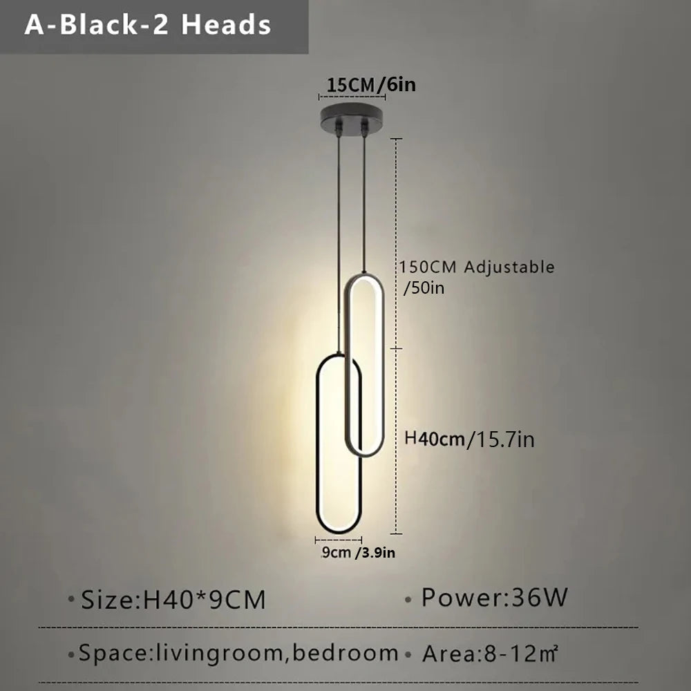 Minimalist Pendant Light  For Hotel Bar Decoration Aluminium Nordic Pendant Lamp For Kitchen Island Bar Chandelier Coffee Shop