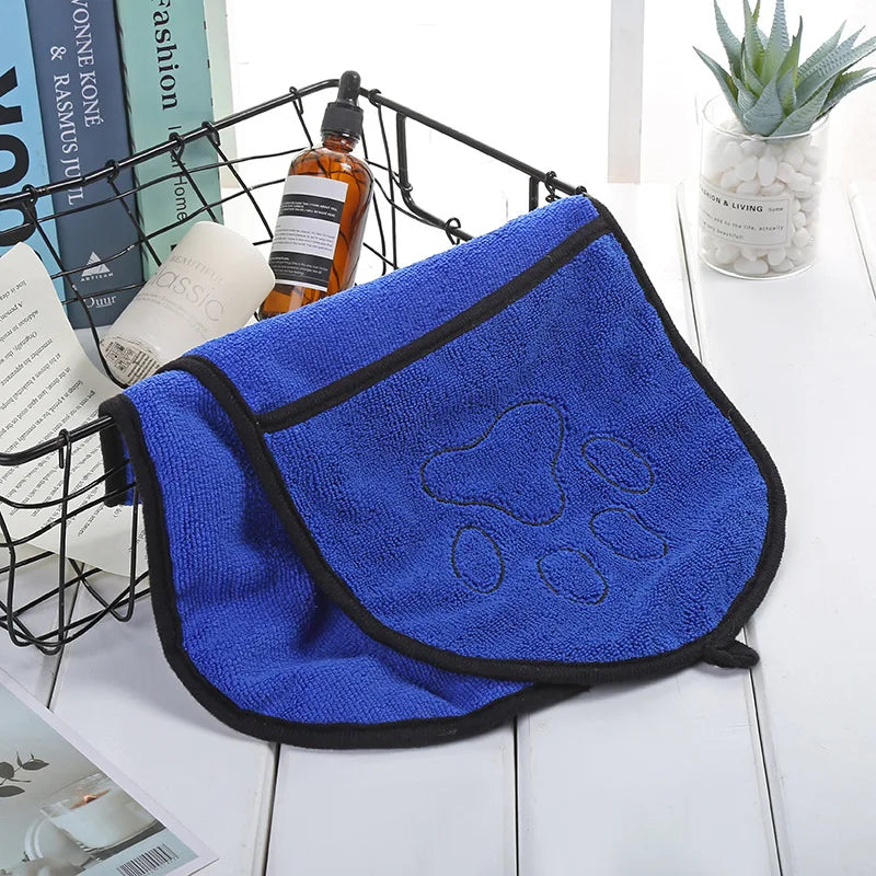 Toalla para mascotas de secado rápido, toalla para perros, albornoz, fibra suave, absorbente, toalla de baño para gatos, paño de limpieza conveniente para mascotas, accesorios para mascotas