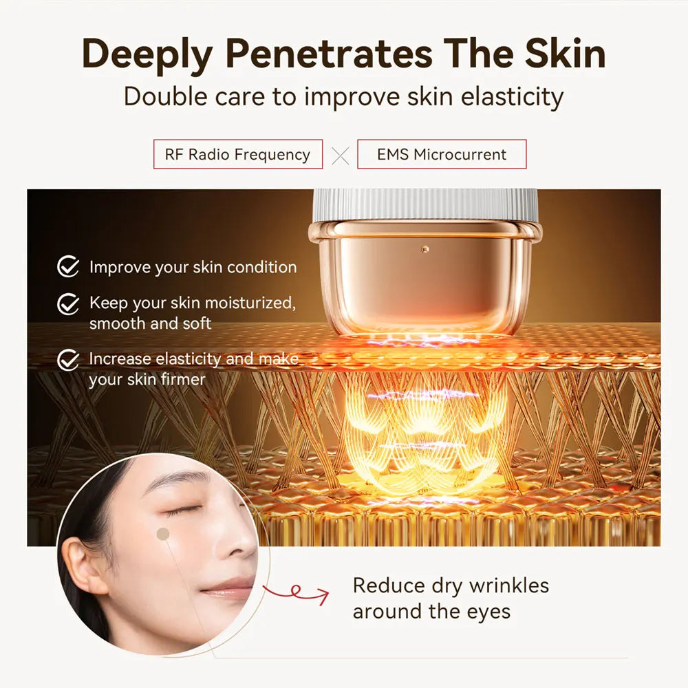 ANLAN Dispositivo de Belleza RF Multipolar EMS Lifting Facial Reafirmante de la Piel Antienvejecimiento Arrugas 3 Colores Luz Cuidado de la Piel Masaje Oro 24K