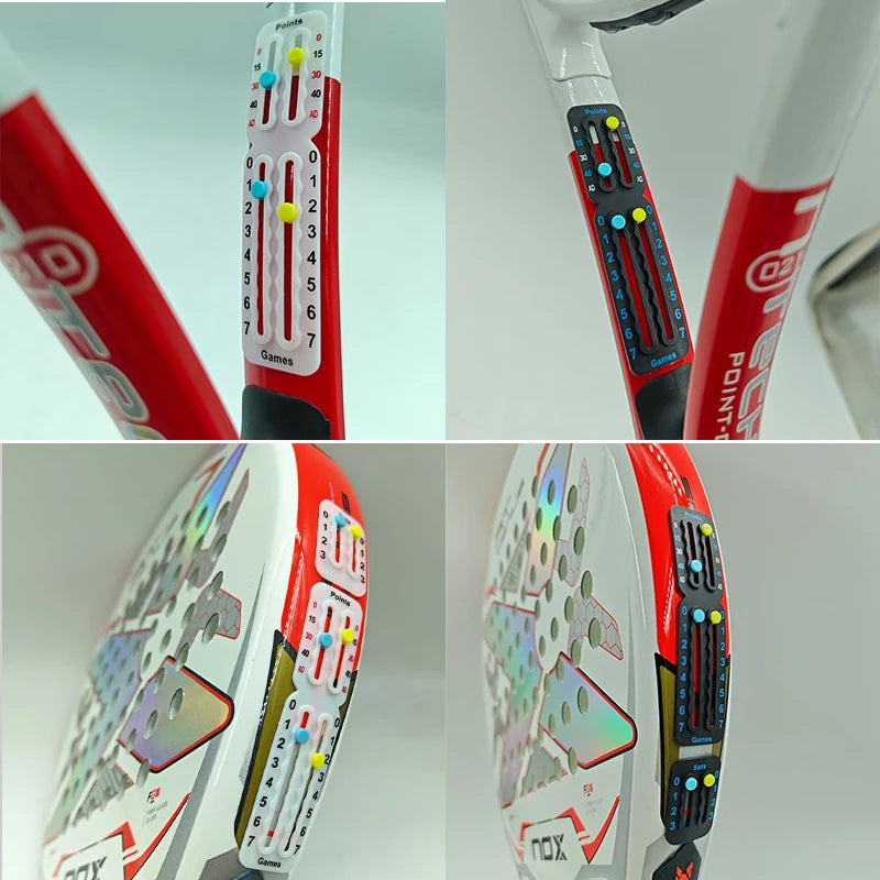 Marcador Pequeño Original para Tenis, Pádel, Bádminton, Ligero, Patentado, Certificado, Antipelado de Pintura para Aficionados