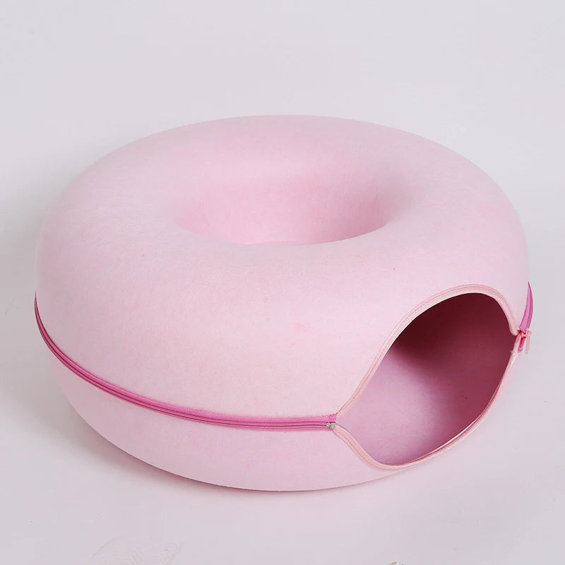 Cama para gatos Donut, túnel para gatos, juguetes para gatitos, cesto para gatos, juguete interactivo, equipo deportivo para gatitos, juguete de entrenamiento para gatos, casa para gatos