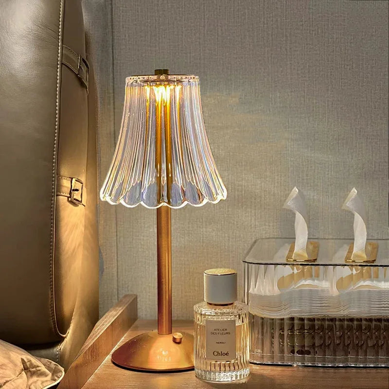 Lámpara de Mesa Táctil para Bar, Recargable, Inalámbrica, Lámpara de Escritorio Portátil, Luz Nocturna para Dormitorio, Luces LED Decorativas para Cafeterías, Hoteles y Restaurantes