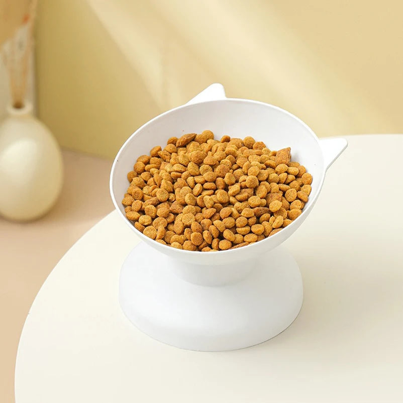 Nuevo cuenco para mascotas de gato y perro, cuenco elevado para perros, cuenco de comida y agua para gatos con protector de cuello de 45°, cuenco de alimentación para mascotas anti-vuelco de doble asa