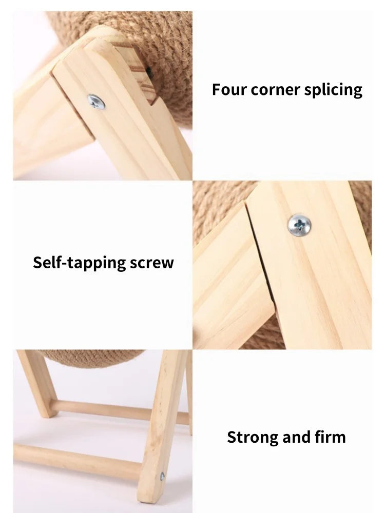 Juguete de bola rascador para gatos, cuerda de sisal para gatitos, tabla de moler patas, rascador para gatos, juguete resistente al desgaste para mascotas, muebles
