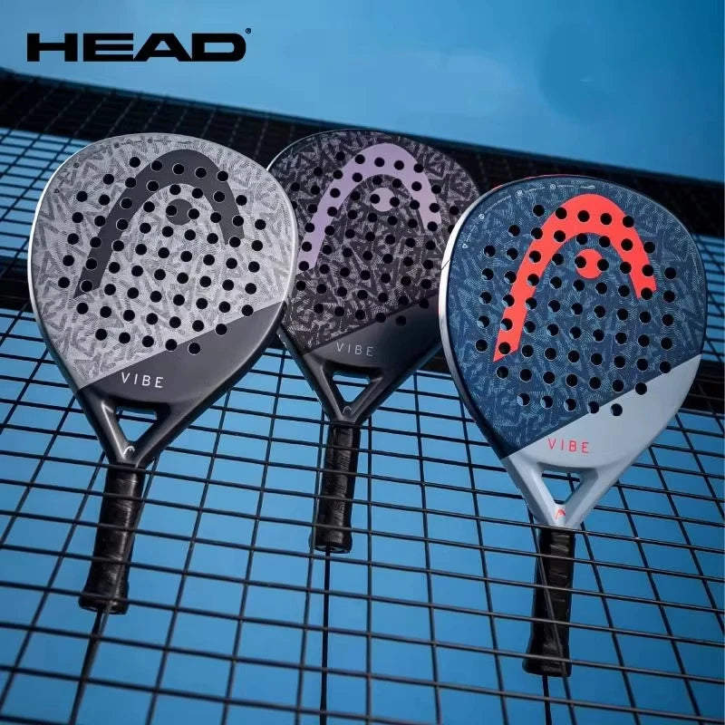 HEAD 2025 Nuevas raquetas de pádel y tenis Serie VIBE Fibra de carbono Núcleo de espuma Eva Memory Flex Raquetas de pádel y tenis ligeras