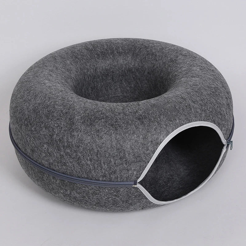 Cama para gatos Donut, túnel para gatos, juguetes para gatitos, cesto para gatos, juguete interactivo, equipo deportivo para gatitos, juguete de entrenamiento para gatos, casa para gatos