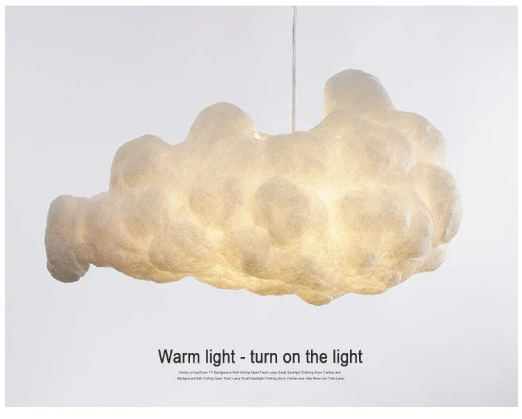 Lámpara Colgante Moderna de Nubes, Lámpara Colgante Blanca para Cafetería, Tienda de Ropa, Dormitorio Comercial, Sala de Estar