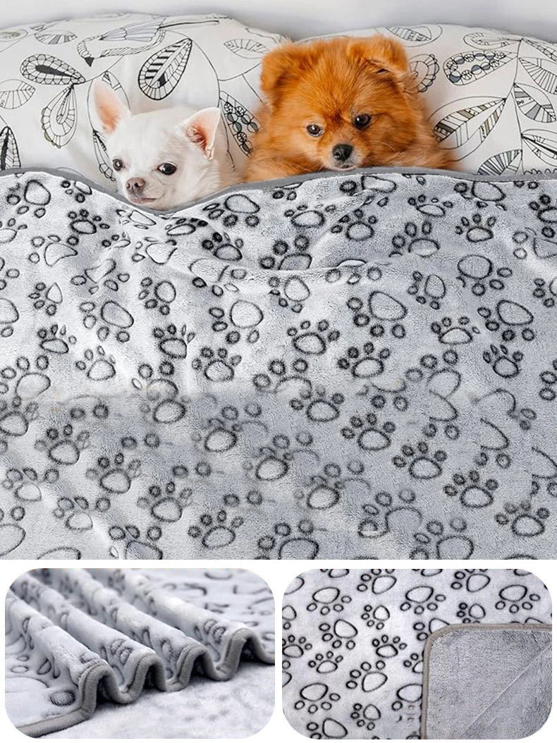 Manta Suave y Mullida de Alta Calidad para Mascotas, con Lindo Patrón de Dibujos Animados, Alfombra Cálida y Cómoda para Gatos y Perros