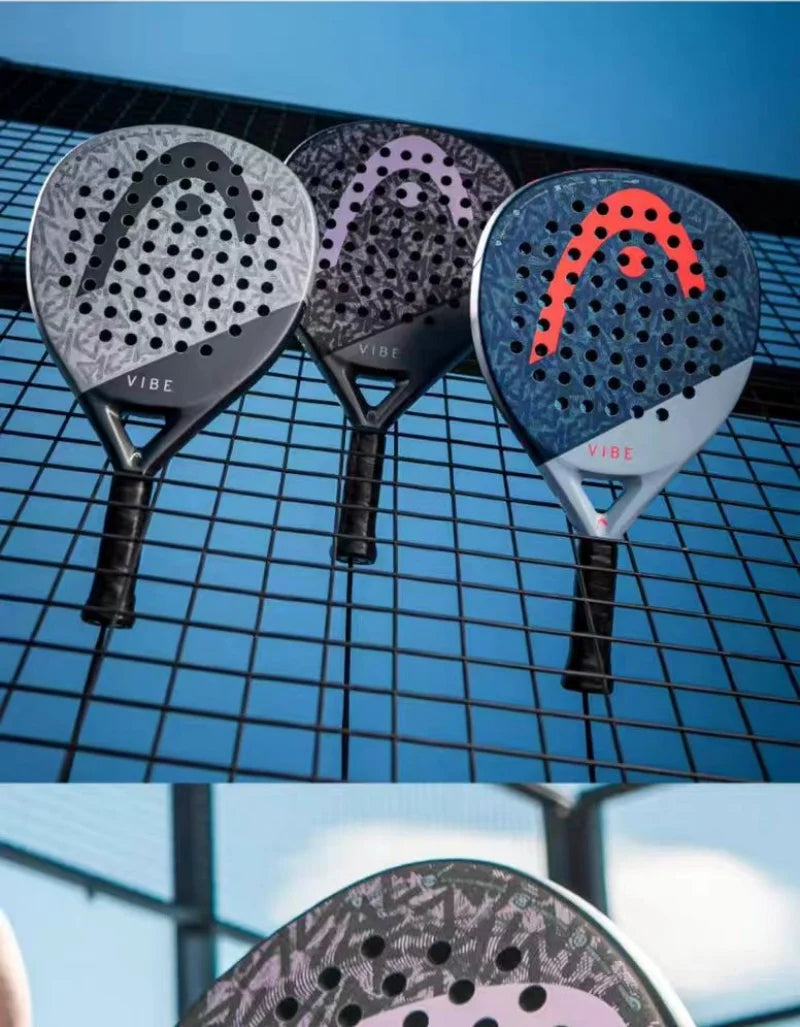 HEAD 2025 Nuevas raquetas de pádel y tenis Serie VIBE Fibra de carbono Núcleo de espuma Eva Memory Flex Raquetas de pádel y tenis ligeras