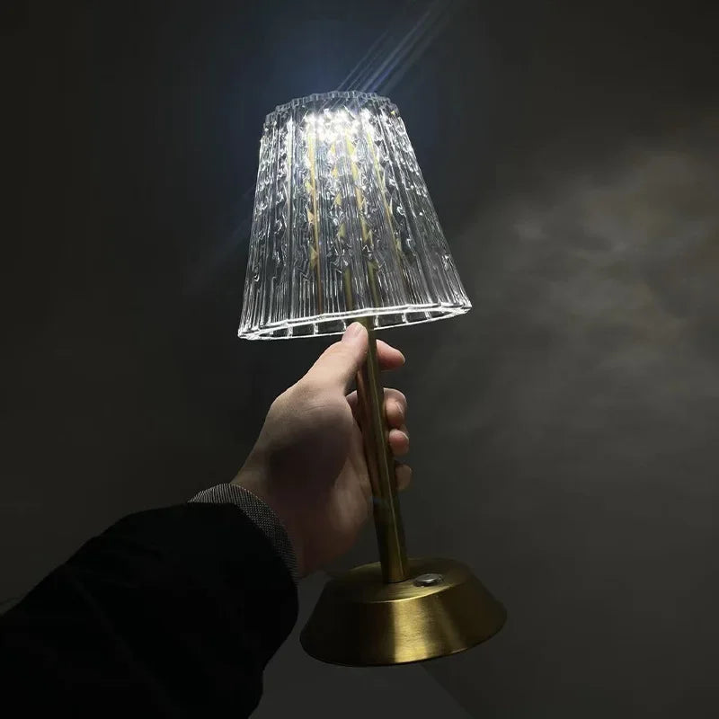 Lámpara de Mesa Táctil para Bar, Recargable, Inalámbrica, Lámpara de Escritorio Portátil, Luz Nocturna para Dormitorio, Luces LED Decorativas para Cafeterías, Hoteles y Restaurantes
