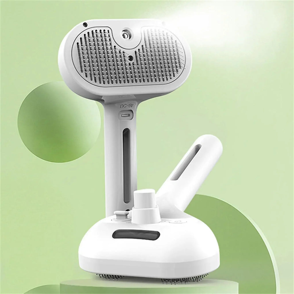 Cepillo para perros al vapor, cepillo eléctrico rociador para gatos, cepillo vaporizador 3 en 1 para perros para masajes, cuidado de mascotas, eliminación de pelo enredado y suelto