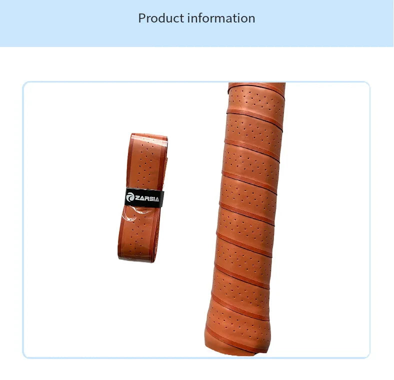 4 Pcs Brown Thick Tennis Grips Non-slip Perforated Badminton Grips Pickleball Racket Overgrip  Padel