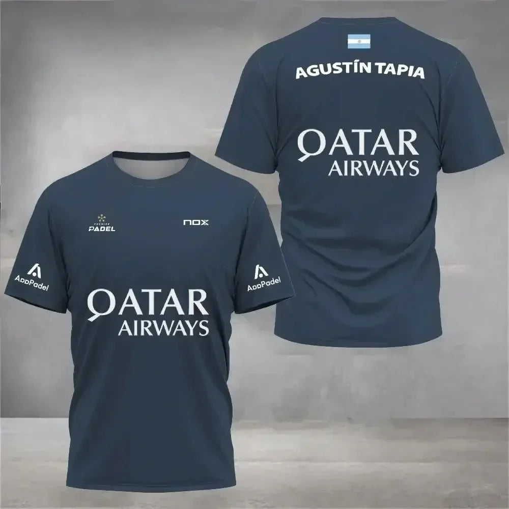 Camiseta de manga corta de verano para hombres y niños de bádminton y tenis, entrenamiento deportivo, estilo urbano informal para hombres