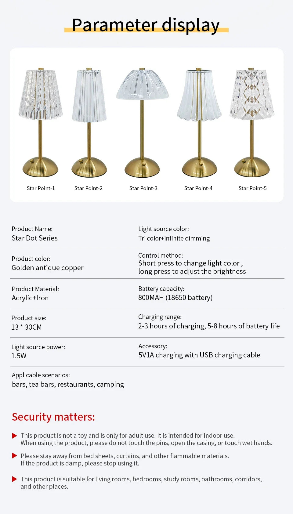 Lámpara de mesa LED recargable por USB con atenuación táctil, luz ambiental para cafetería/bar, luz nocturna de lectura con protección ocular, decoración para dormitorio
