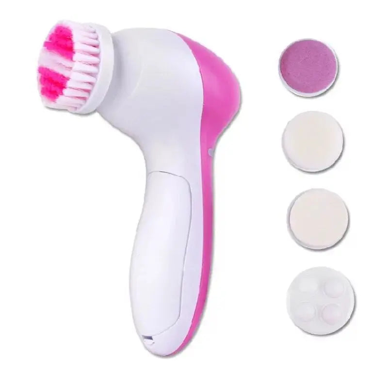 Eléctrico 5 EN 1 Limpiador Facial Eléctrico Cepillo Máquina de Lavado Spa Cuidado de la Piel Masaje Limpieza de Puntos Negros Herramientas Limpiadoras Faciales