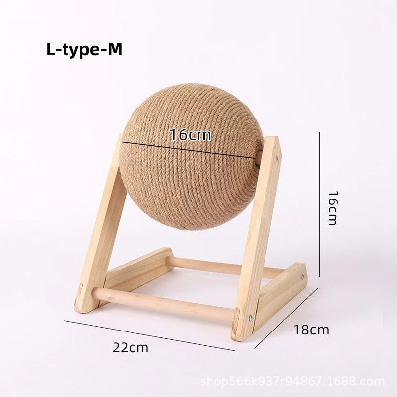 Juguete de bola rascador para gatos, cuerda de sisal para gatitos, tabla de moler patas, rascador para gatos, juguete resistente al desgaste para mascotas, muebles