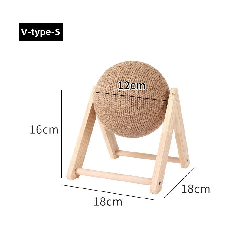 Juguete de bola rascador para gatos, cuerda de sisal para gatitos, tabla de moler patas, rascador para gatos, juguete resistente al desgaste para mascotas, muebles