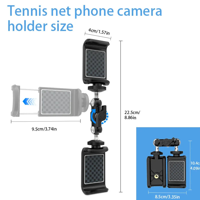Cell Phone Fence Mount for Phone, GoPro, Insta360, and Other Action Cameras, Mevo Start for Baseball Softball Tennis Recording