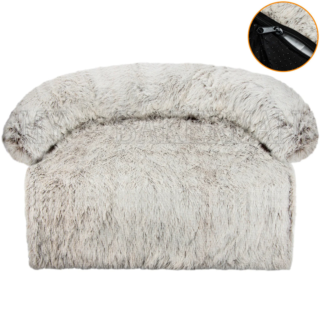 S-XXL Sofá Cama para Perros, Cama Calmante para Mascotas, Nido Cálido Lavable, Protector de Muebles Suave, Manta para Gatos, Cama Sofá para Perros Grandes