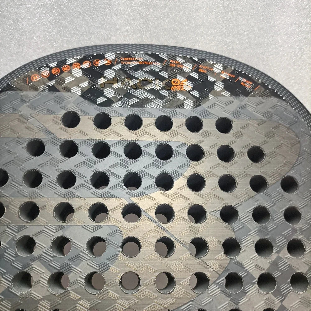 Raqueta de pádel con superficie de fibra de carbono y núcleo de espuma EVA Memory Flex, ligera.