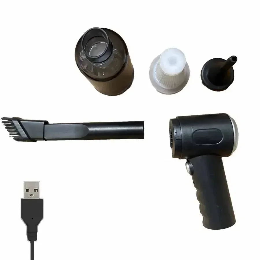 Sunny Clean: Aspiradora de coche inalámbrica de 9000 Pa, carga USB, 1200 mAh, electrodoméstico de limpieza portátil, mini aspiradora húmeda y seca para el hogar