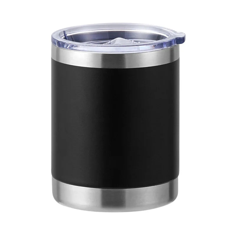 Taza de café de acero inoxidable de doble pared para coche, 10 oz, taza de café, taza de cerveza, 300 ml, termo aislado al vacío