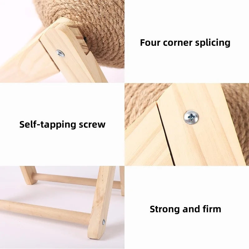 Juguete de bola rascador para gatos, cuerda de sisal para gatitos, tabla de moler patas, rascador para gatos, juguete resistente al desgaste para mascotas, muebles