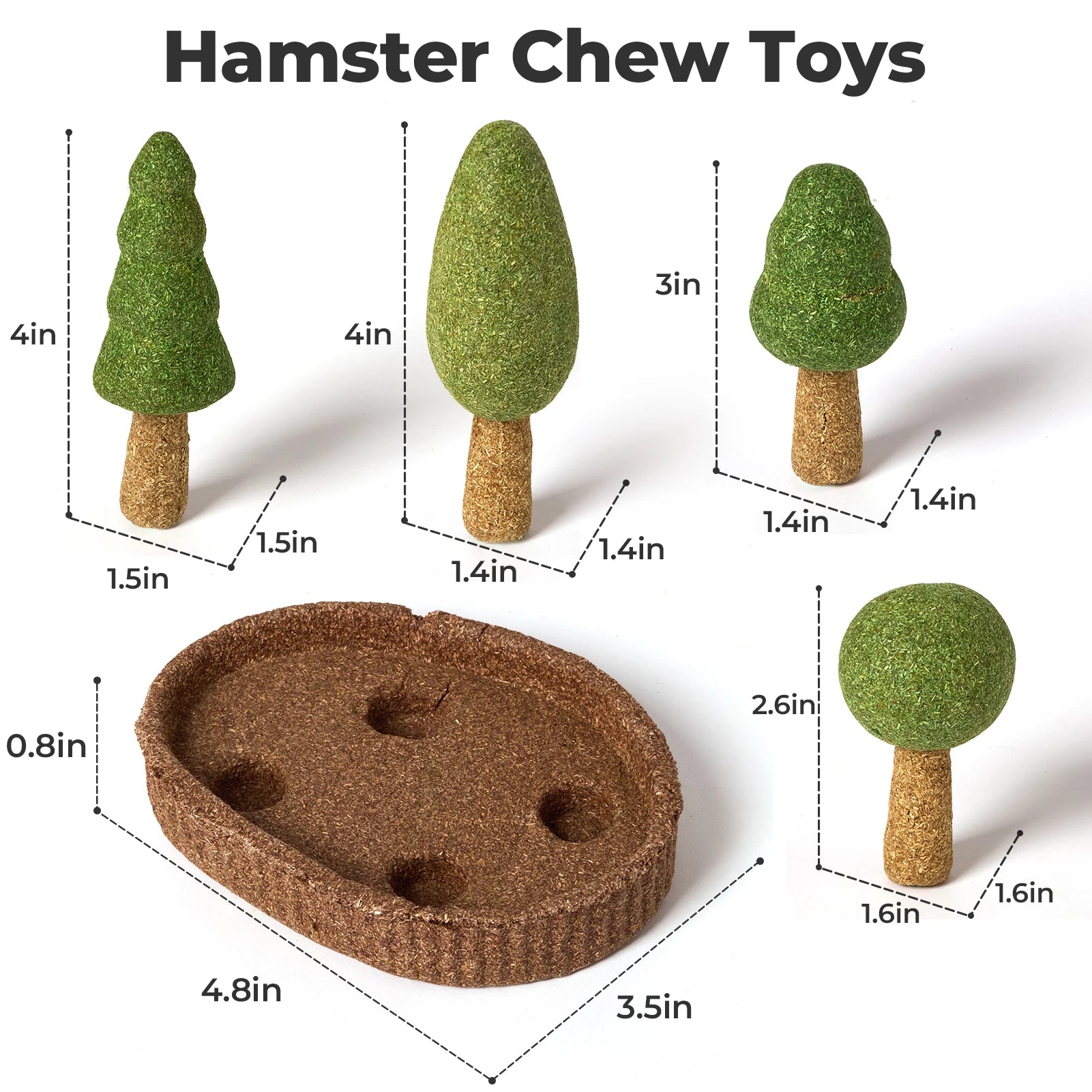 Golosinas Naturales Comestibles para Cobayas/Conejos, Juguetes Dentales para Mascotas Pequeñas, Juguetes Masticables de Enriquecimiento Desmontables para Chinchillas/Ratas/Jerbos