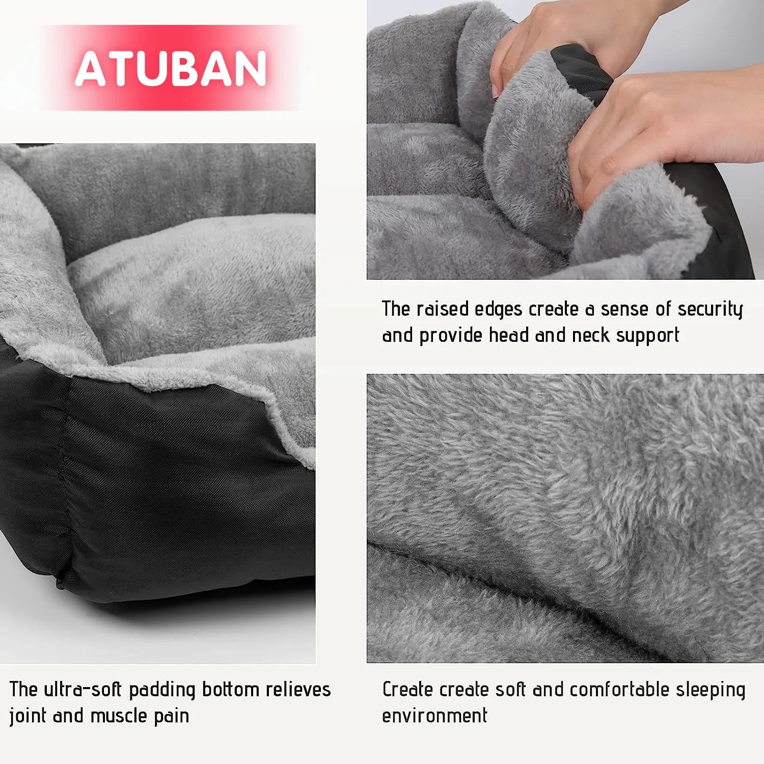 Sofá suave cuadrado grande para perros, casa elástica para perros, cojín, cama cálida de invierno para perros medianos, lavable, accesorios para casa de gatos.