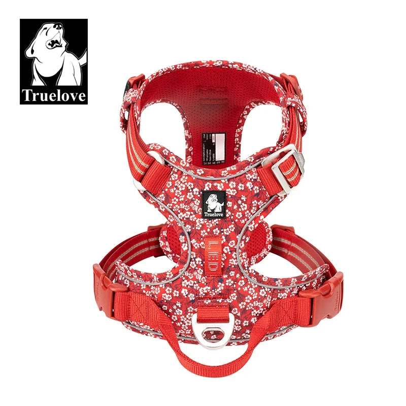 Arnés para mascotas TRUE LOVE, sin tirones, nailon reflectante, arnés para perros, ajustable, control cómodo, fácil de poner, brillante Truelove TLH5654