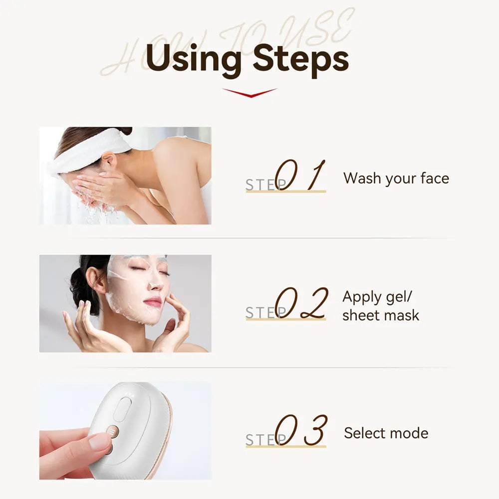 ANLAN Dispositivo de Belleza RF Multipolar EMS Lifting Facial Reafirmante de la Piel Antienvejecimiento Arrugas 3 Colores Luz Cuidado de la Piel Masaje Oro 24K