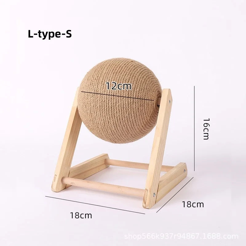 Juguete de bola rascador para gatos, cuerda de sisal para gatitos, tabla de moler patas, rascador para gatos, juguete resistente al desgaste para mascotas, muebles