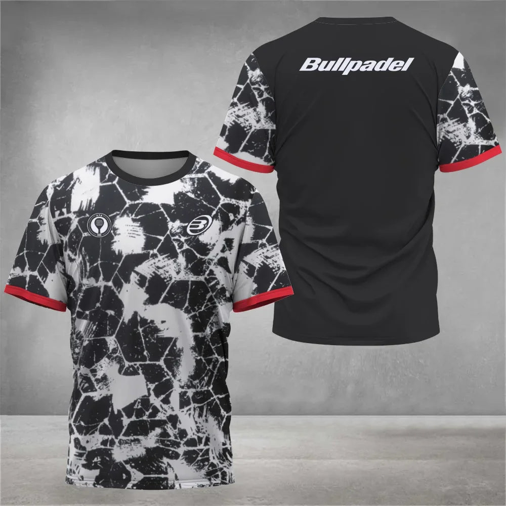 Cool Padel Camiseta Transpirable de Manga Corta Secado Rápido para Verano, Top de Calle para Hombre, Camiseta de Tenis para Exteriores, Nueva Colección Fitness