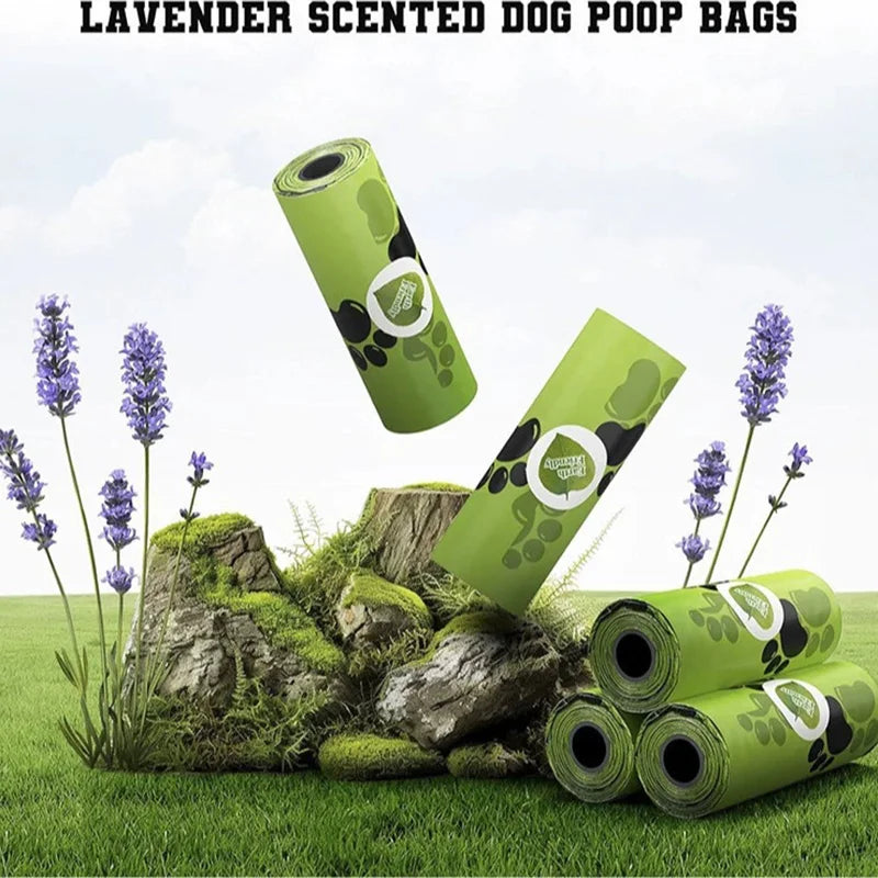 Nuevas bolsas biodegradables para excrementos de perro a granel, bolsas de caca perfumadas Biobase, bolsas degradables para desechos de gato, dispensador de excrementos de perro, regalos