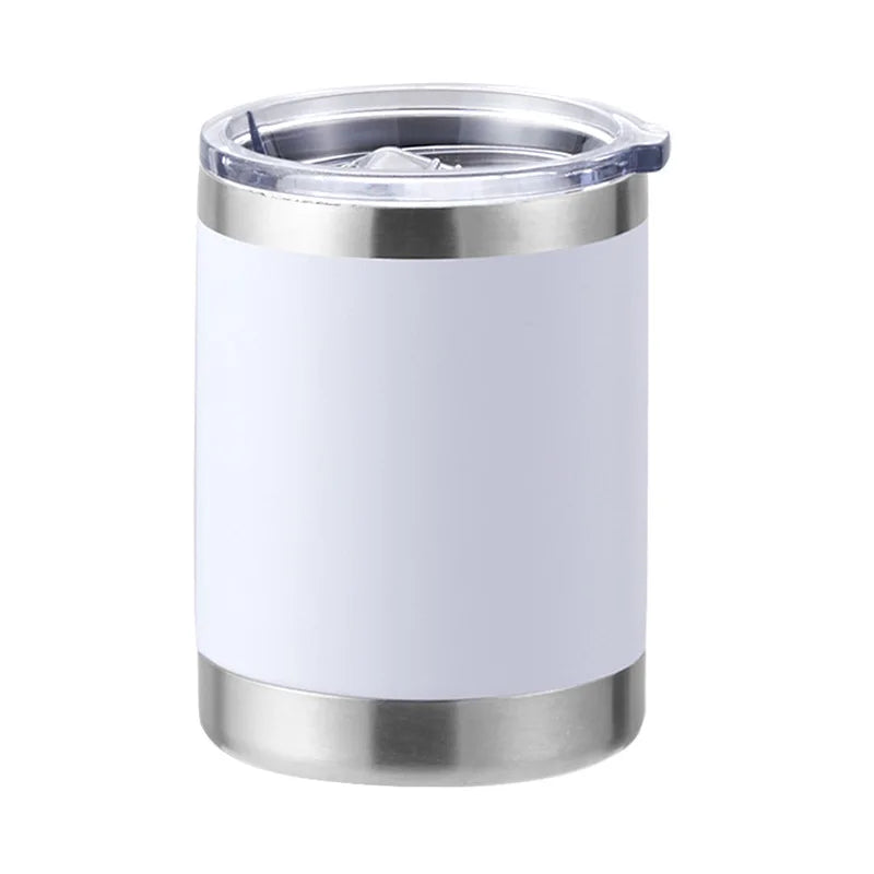 Taza de café de acero inoxidable de doble pared para coche, 10 oz, taza de café, taza de cerveza, 300 ml, termo aislado al vacío