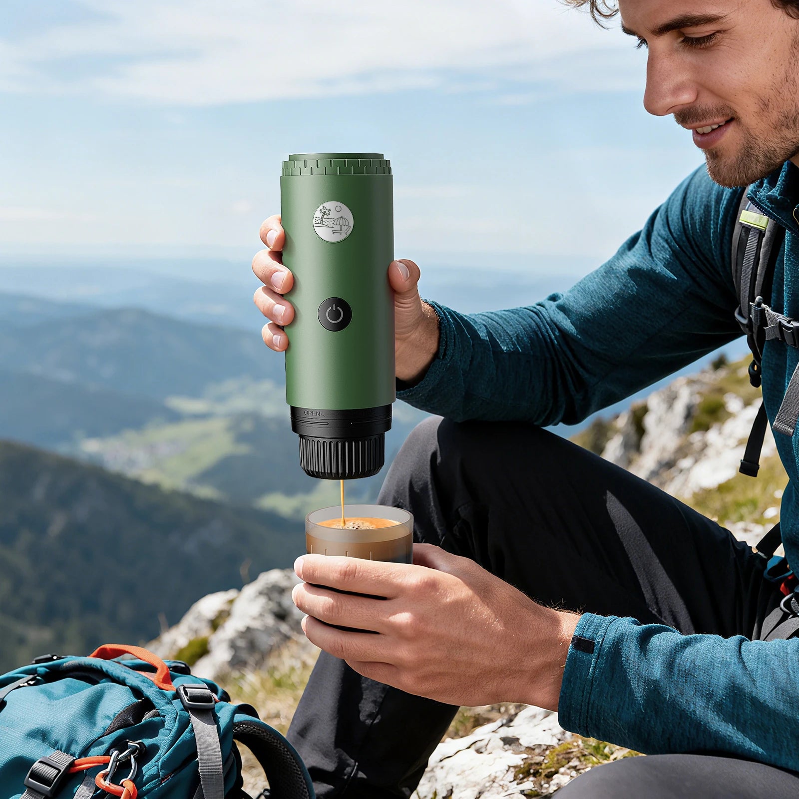 Portable Espresso Machine 3-in-1 Travel Coffee Maker for Camping Hiking Office Self-Heating with USB-C