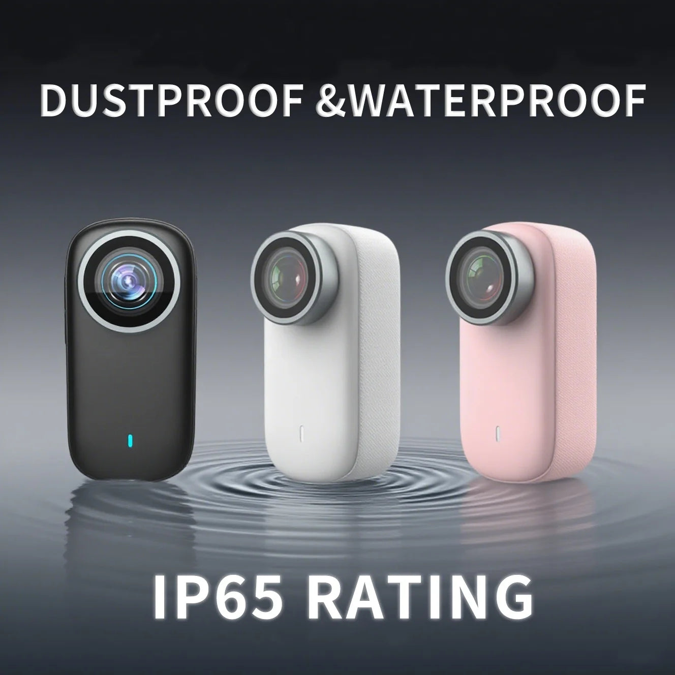 4K WiFi Thumb Sports Camera IP65 Waterproof and Dustproof Sports Camera, Outdoor Cycling Sports Recording Camera