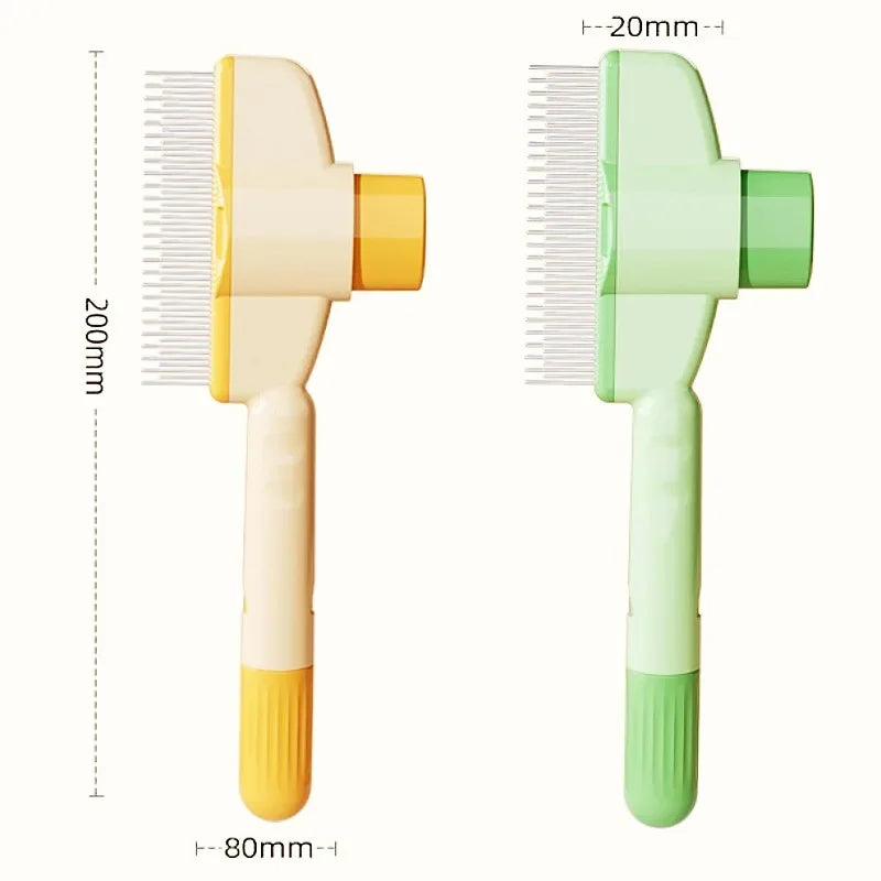Peine para perros, removedor de pelo para mascotas, cepillo de un botón para perros, cepillo de limpieza automática para gatos, peines de masaje para el aseo de perros, cepillos para productos para mascotas