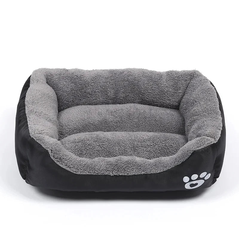 Sofá suave cuadrado grande para perros, casa elástica para perros, cojín, cama cálida de invierno para perros medianos, lavable, accesorios para casa de gatos.