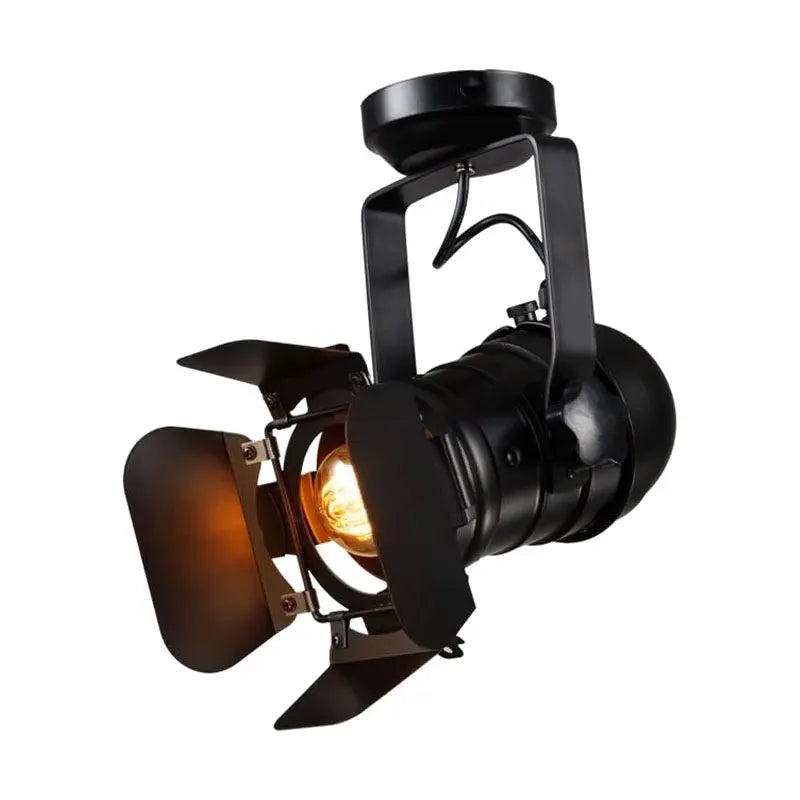 E27 Vintage Celling Iron Lamp Industrial Light Retro Lamp Adjustable 4 Leaf For Clothes Store Coffee Bar Loft Style Fixture