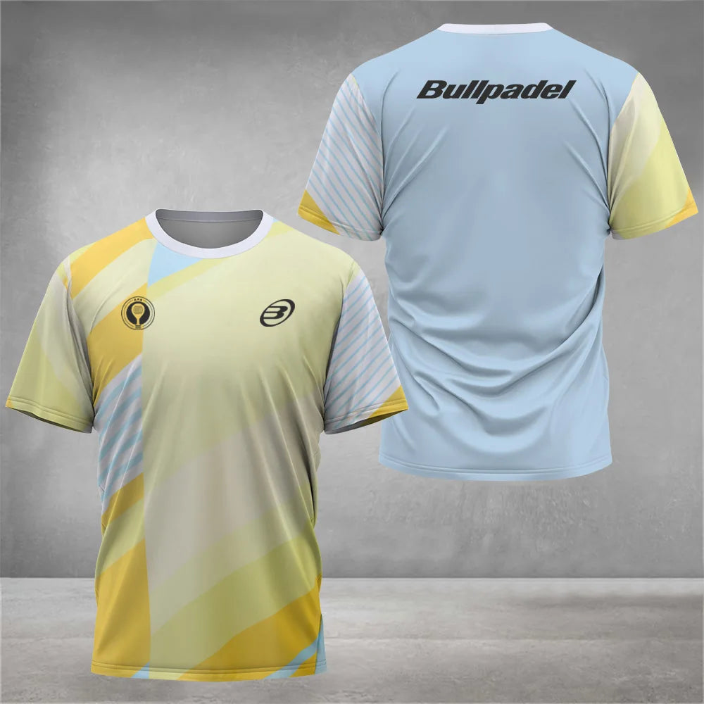 Cool Padel Camiseta Transpirable de Manga Corta Secado Rápido para Verano, Top de Calle para Hombre, Camiseta de Tenis para Exteriores, Nueva Colección Fitness